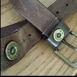 🔫 Remington CARTRIDGE CONCHO DISTRESSED BROWN Leather Belt- size   XXL
